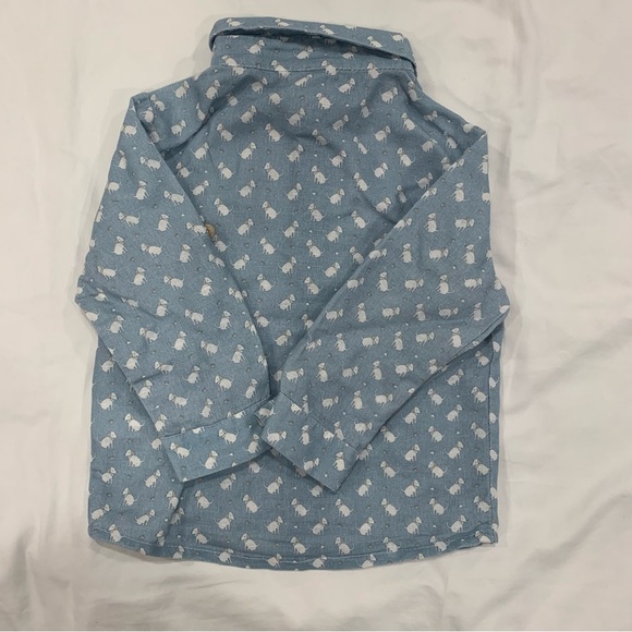 Paz Rodriguez Boys Printed Dog Button Down Shirt & matching shorts - 12 Months - Picture 3 of 9